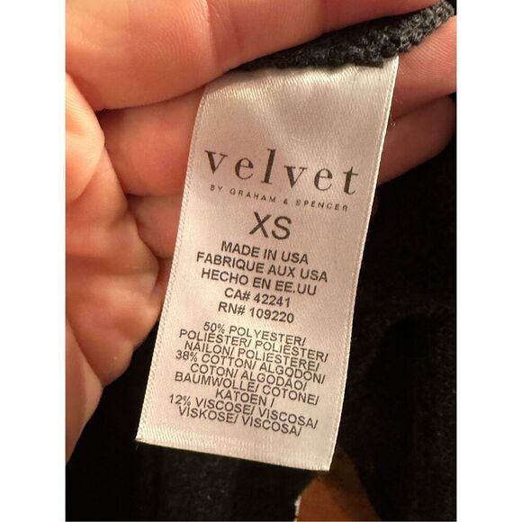 Velvet By Graham & Spencer Arissa Pullover Sz XS Charcoal Gray minimalist tradit - Picture 6 of 11